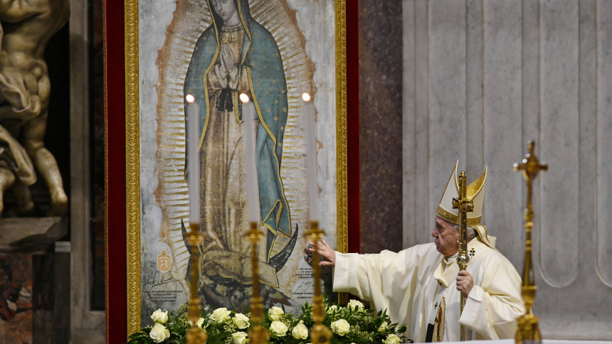 Mary Accompanies Migrants Heading North, Pope Says on Guadalupe Feast
