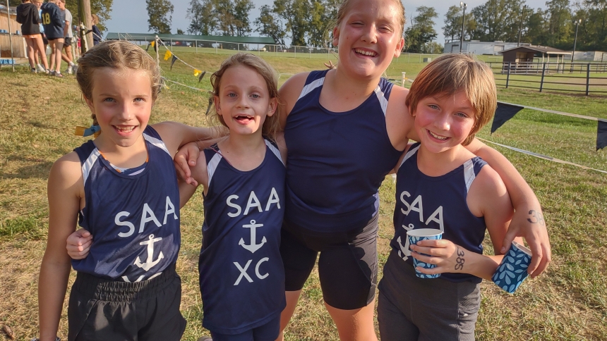 Members of the cross-country team at St. Agatha's Academy in Winchester, Ky., are pictured in an undated photo. (OSV News photo/Kate Blair, courtesy St. Agatha's Academy)